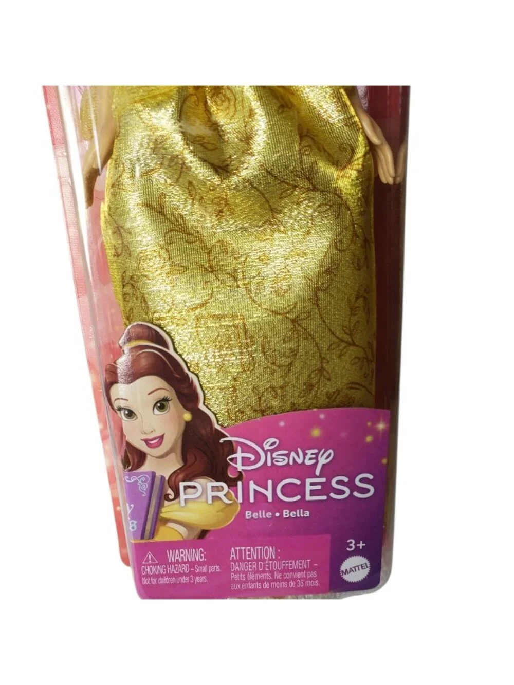 Disney Princess Dolls Rapunzel & Belle Ages 3+ Purple & Yellow Dresses Set Of 2